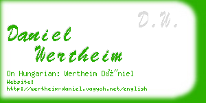 daniel wertheim business card